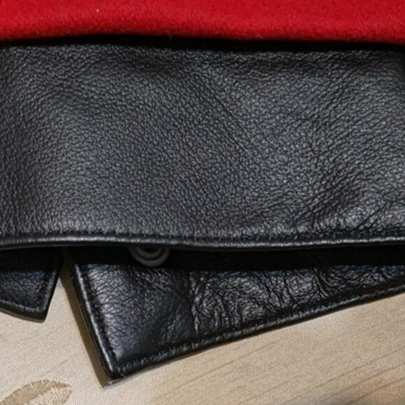 Men's Jeff Hamilton NBA logo patch bomber jacket, size 3X.  Wool and leather. - Picture 8 of 16